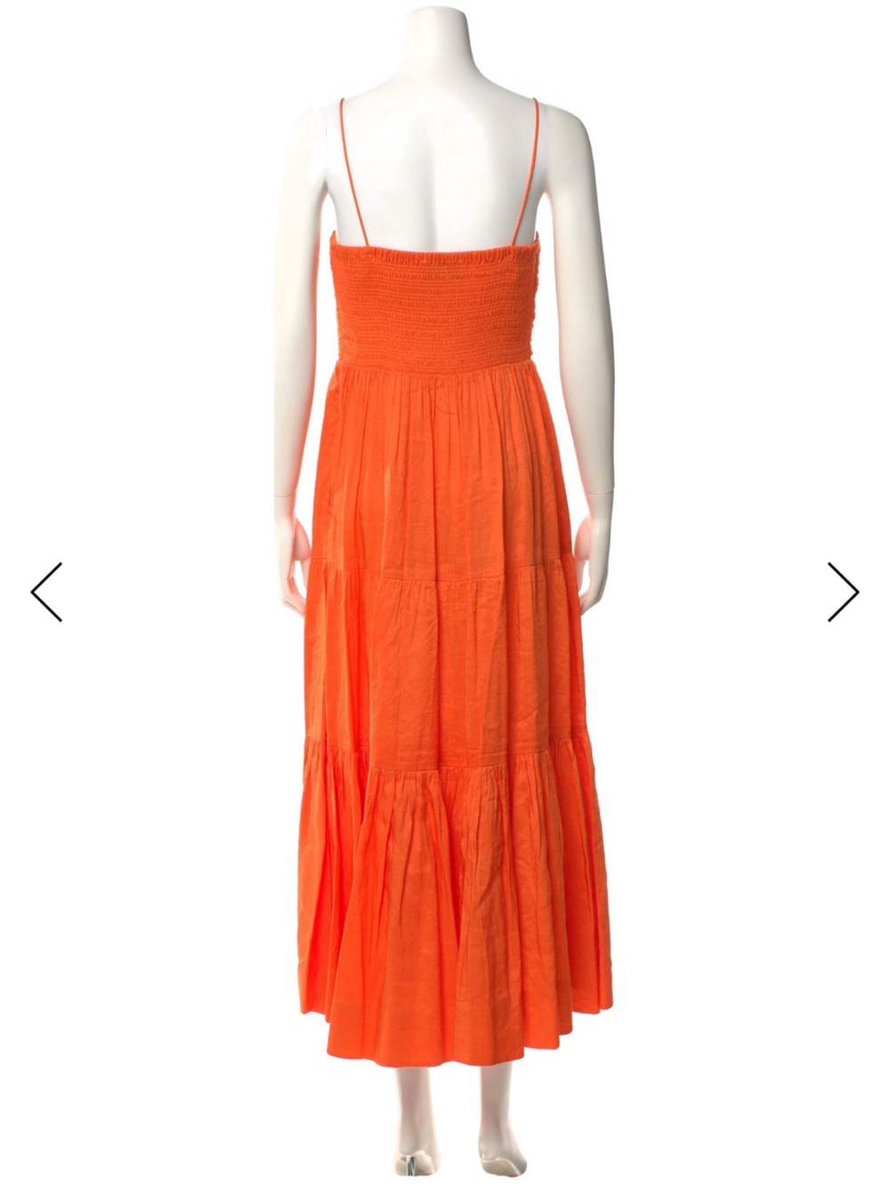 Strapless Tiered Maxi Dress in Vibrant Orange - Picture 4 of 7